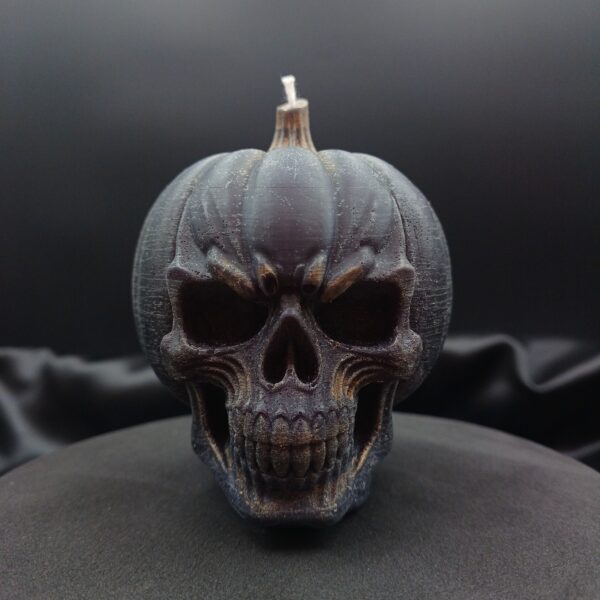 Bougie artisanale Halloween – crâne citrouille Jacquot Lanterne noir