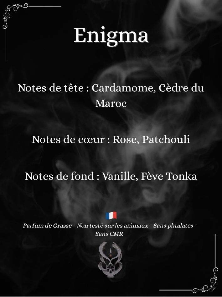 Détail des notes du parfum Enigma Flammes de Lucy