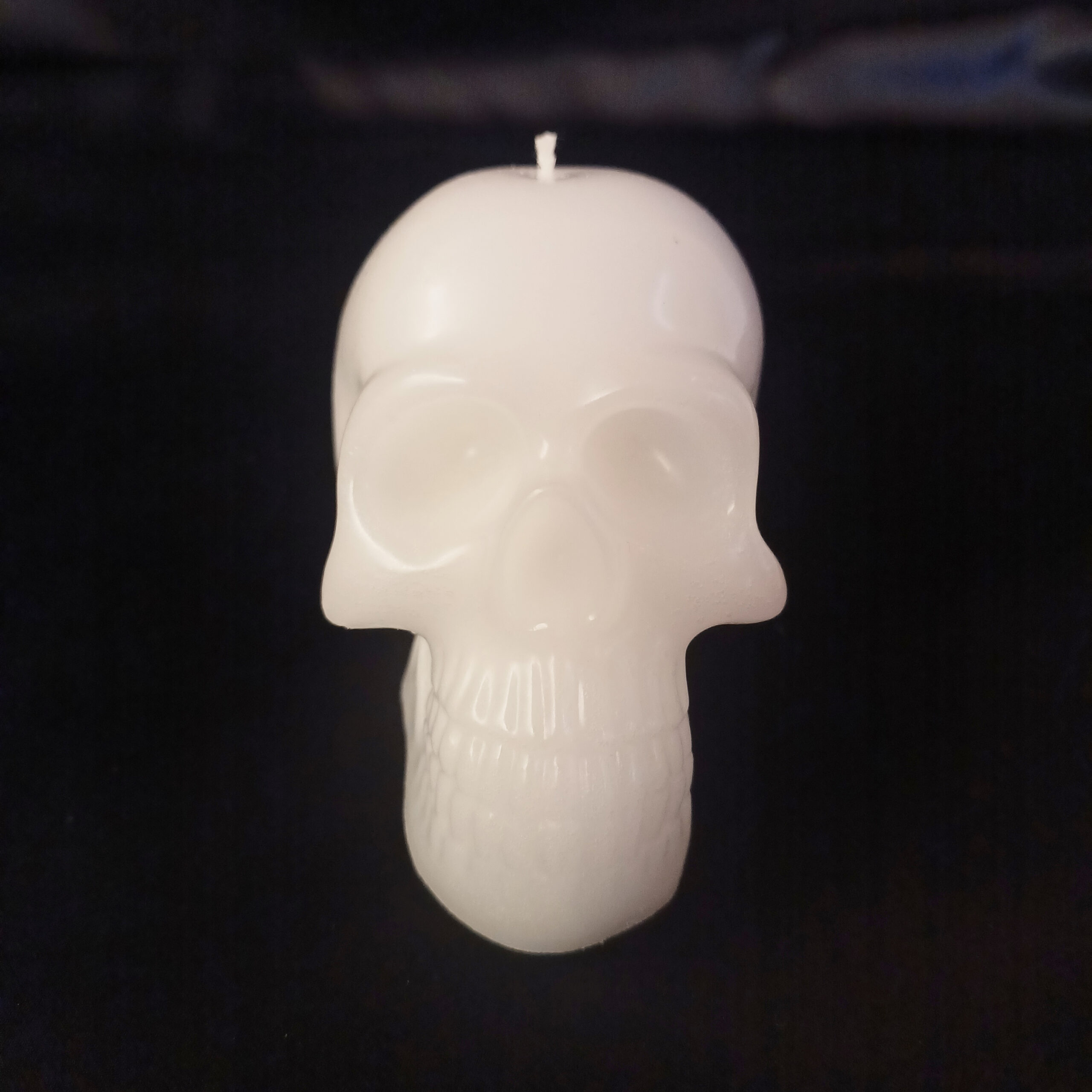 Bougie tête de mort Calypso coco/citron vert de face