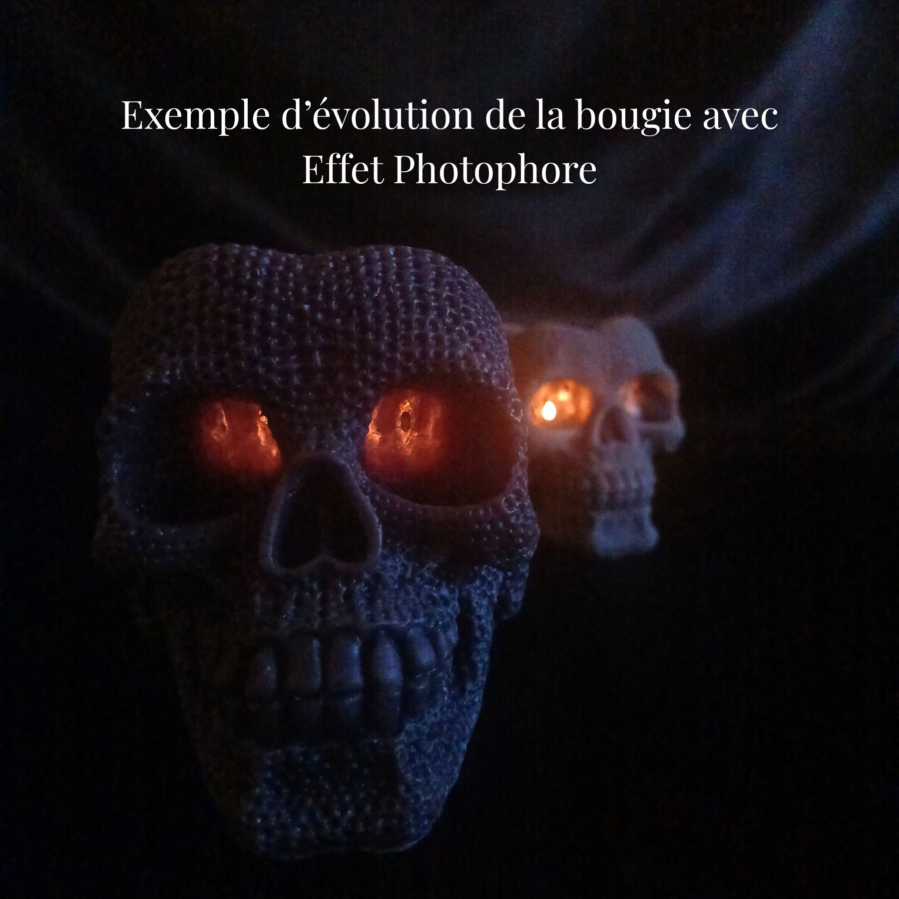 Exemple de l'évolution de la bougie avec effet photophore
